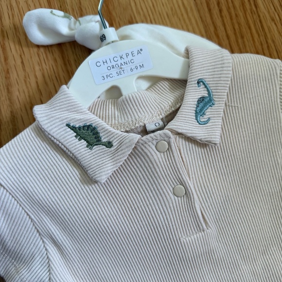 Chickpea Organic Baby Boy 3 Piece Outfit Set - Picture 2 of 12